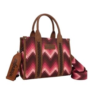 Wrangler Zigzag Pink and Brown Tote